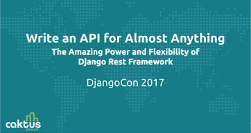 Cover slide for the presentation, "Write an API for Almost Anything".